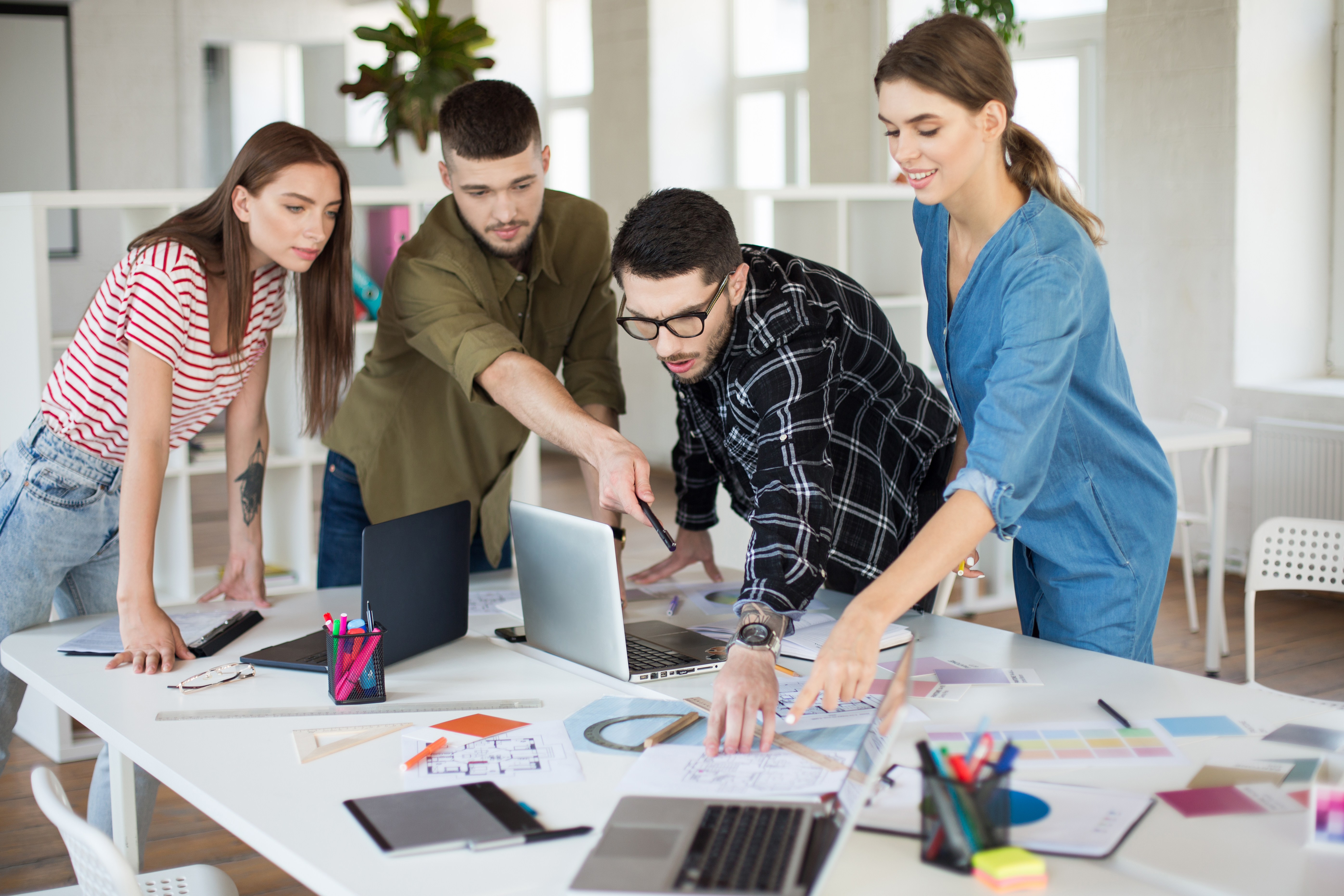 Team shaping a launch campaign